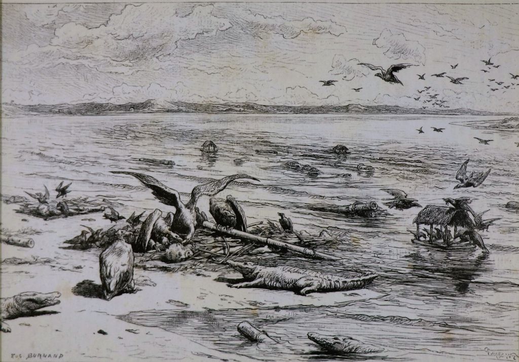 ຮູບພາບຂາວດໍາ ແມ່ນໍ້າຂອງໃນໄລຍະເກີດໂລກອະຫິວາ ປີ 1885