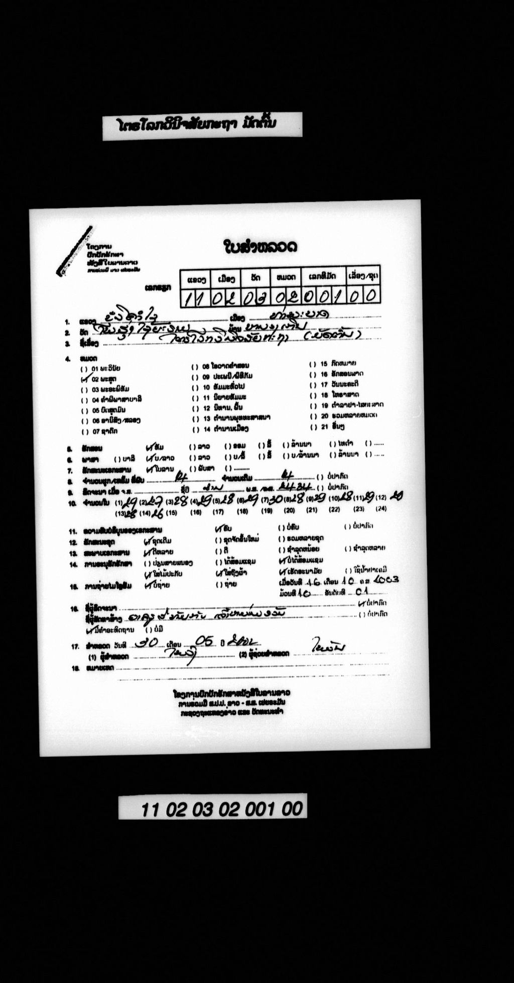 ໄຕຣໂລກວິນິຈສັຍກະຖາ (ມັດຕົ້ນ)