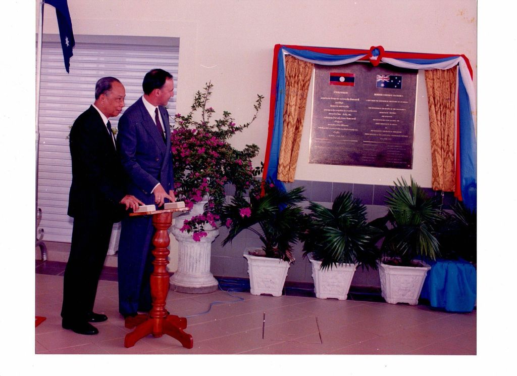 ທ່ານ ຄຳ​ໄຕ ສີ​ພັນ​ດອນ ເຂົ້າ​ຮ່ວມ​ງານ​ເປີດ​ອາ​ຄານ​ຮ່ວມ​ມື​ລາວ-ອົດ​ສະ​ຕາ​ຣີ