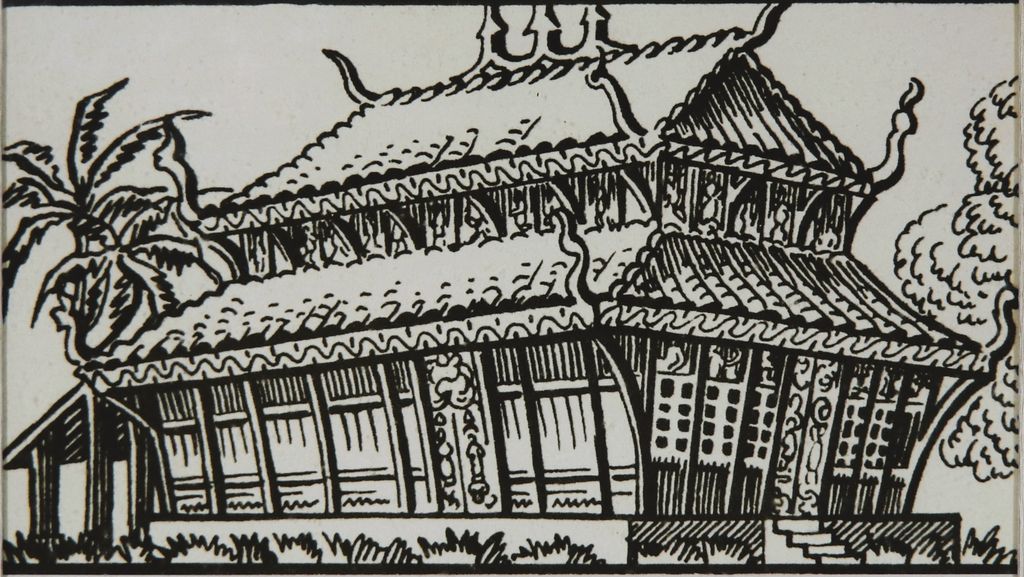 ຮູບພາບຂາວດໍາ ຫໍສະມຸດໃບລານ ປີ 1930