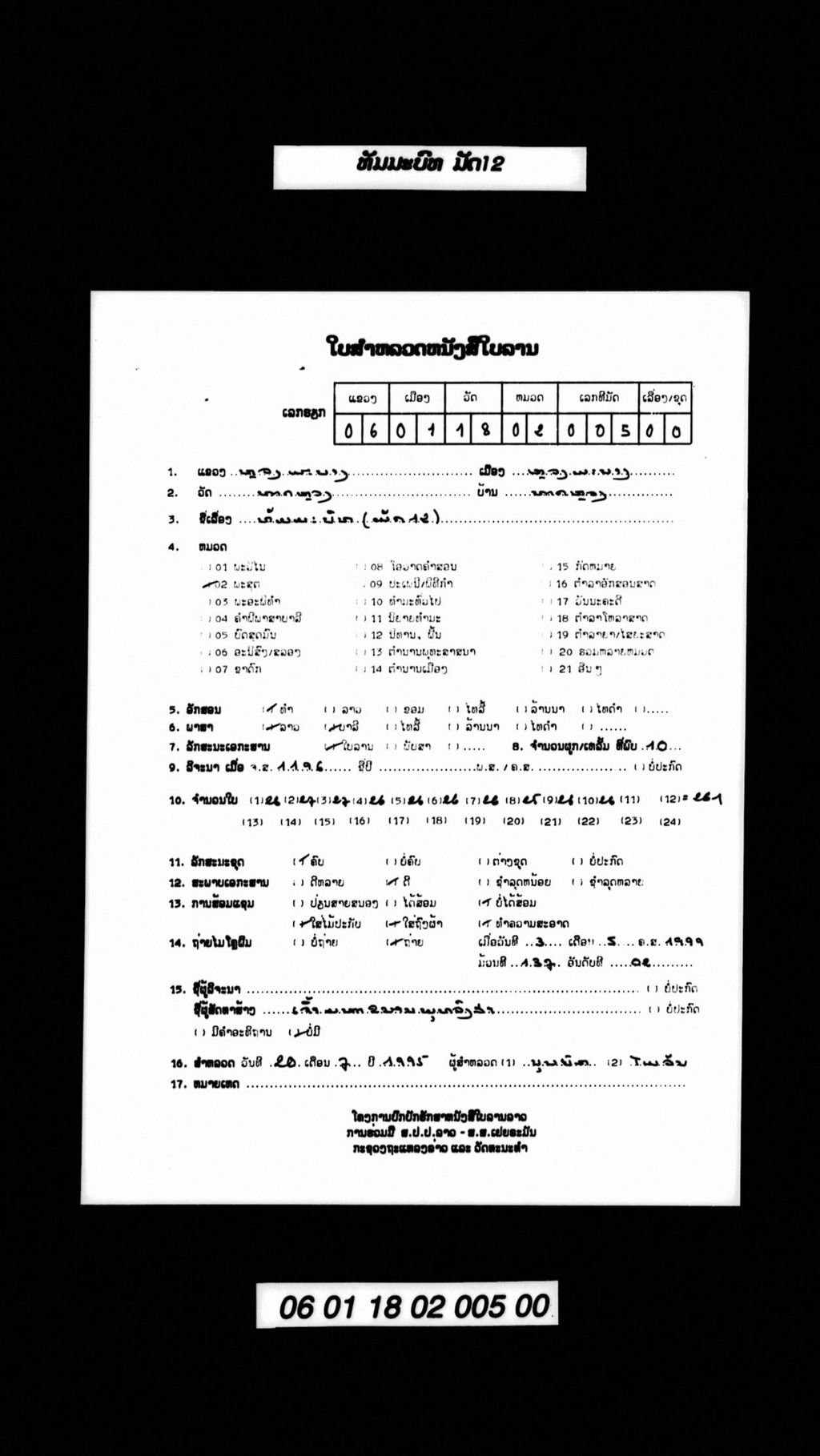 ທັມມະບົທ ມັດ12