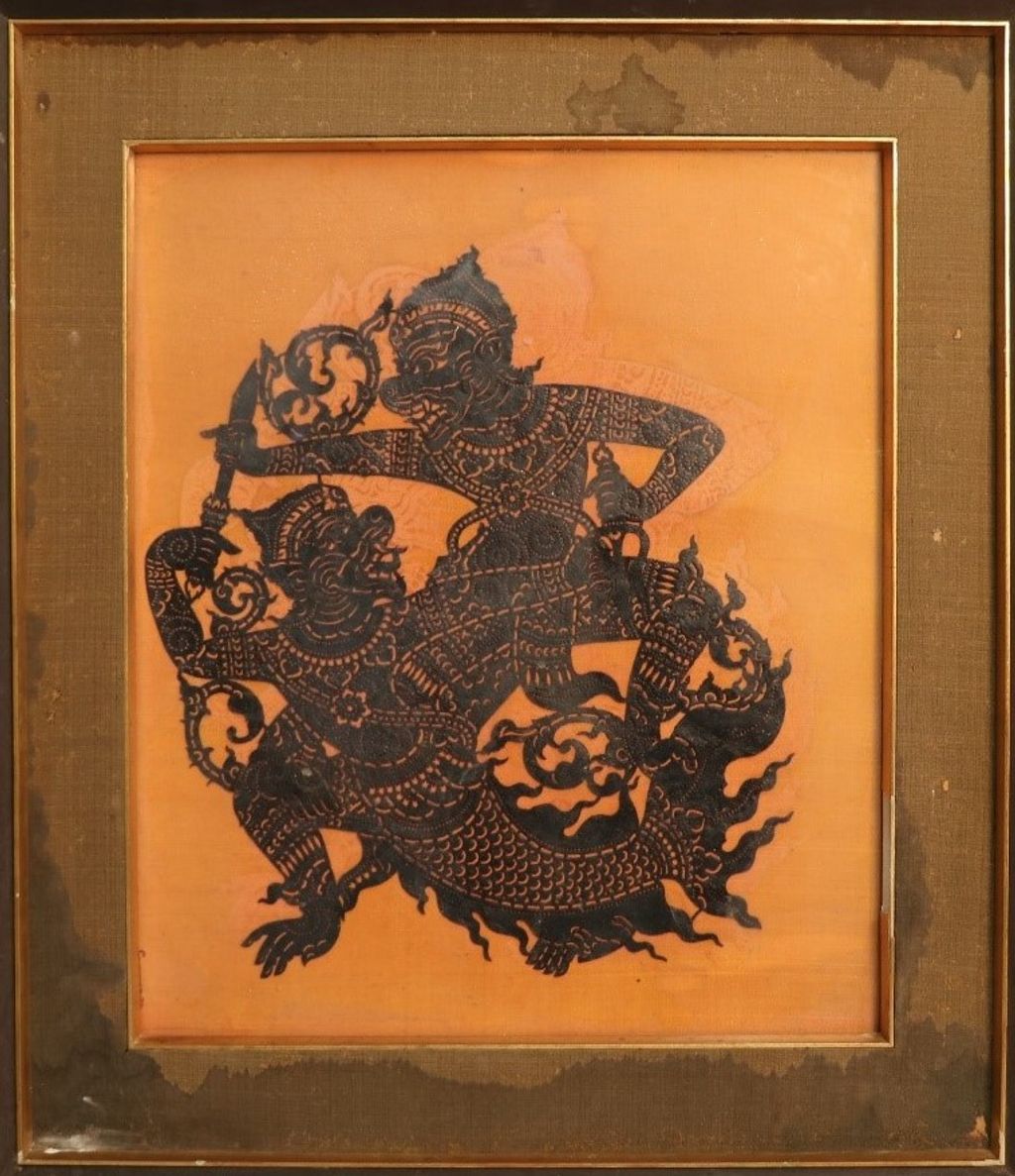 ແມ່ພິມຮູບຫະນຸມານ ( ແຜ່ນໜັງສີດໍາ ຂອບໄມ້ ).