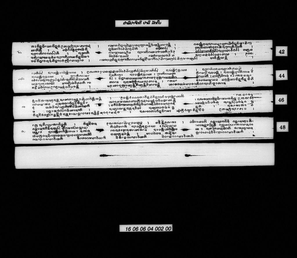 ຄຳພີປາຈິຕຕີ (ປາລີ) ມັດຕົ້ນ