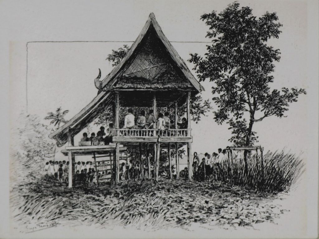 ຮູບພາບຂາວດໍາ ສາລາພັກເຊົາຂອງລາວ ປີ 1905