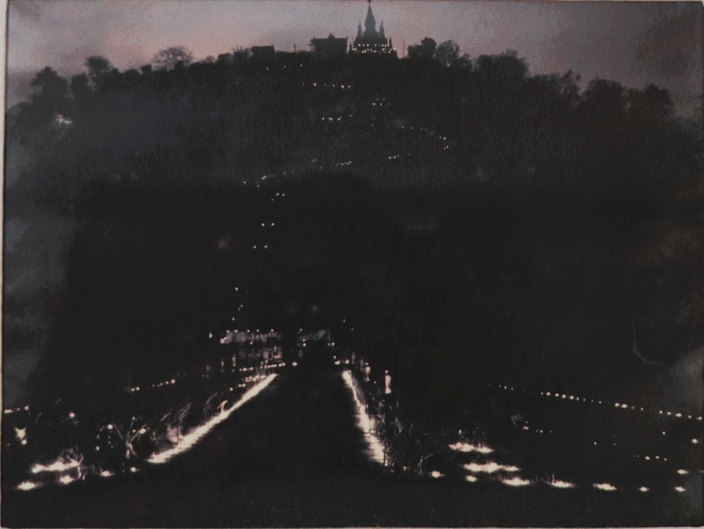 ຮູບພາບຂາວດໍາ ທັດສະນີຍະພາບຫໍພິພິທະພັນຫວງພບາງ ປີ 1940