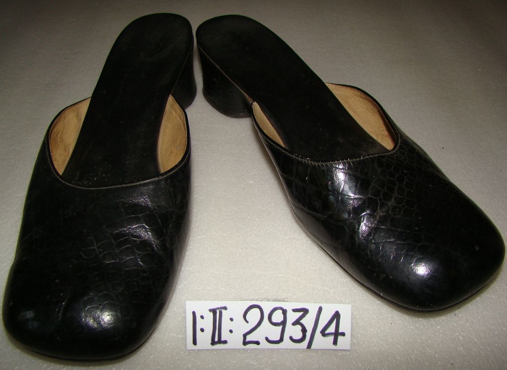 ເກີບສົ້ນຕຶບ ຫນັງສີດໍາ