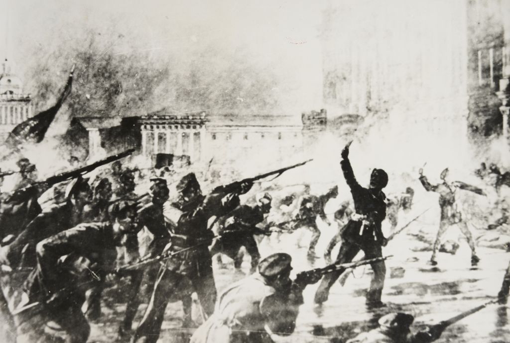 ການປະຕິວັດເດືອນຕຸລາໄຊຊະນະໃນປີ 1917 ບຸກໂຈມຕີລາດສະວົງວັງລະດູໜາວ